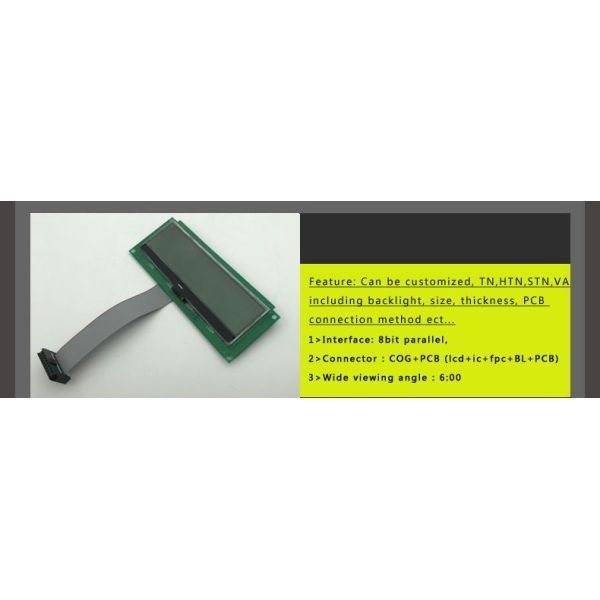 Genyu 160*32 Dot Matrix LCD Screen with ST7525 Driver IC and FSTN Positive Display for Car Applications