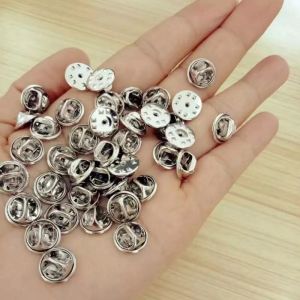 Sports Theme 11mm Butterfly Clutch Back Pin with 4.5mm Lapel Pin Clutch in Nickel Plated Brass