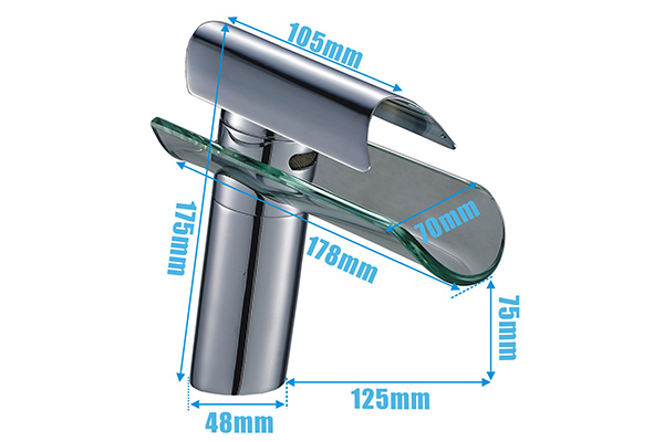 Waterfall Wash Basin Bathroom Sink Mixer Counter Mounted ROVATE 607-1