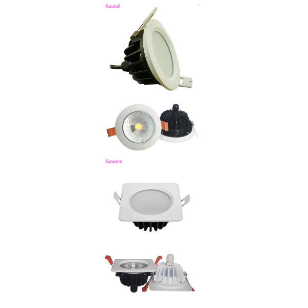 IP65 Waterproof LED Downlight Round/Square Downlight Model