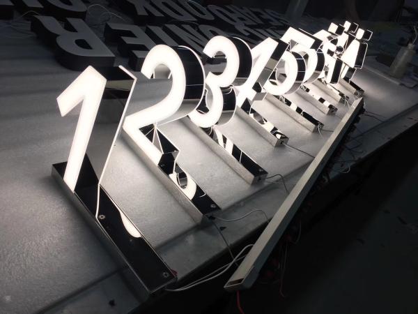 3D Led Signs Channel Acrylic  Letters Outdoor Signage Backlit Letters House Numbers Dimensional Letters, Aluminum Let