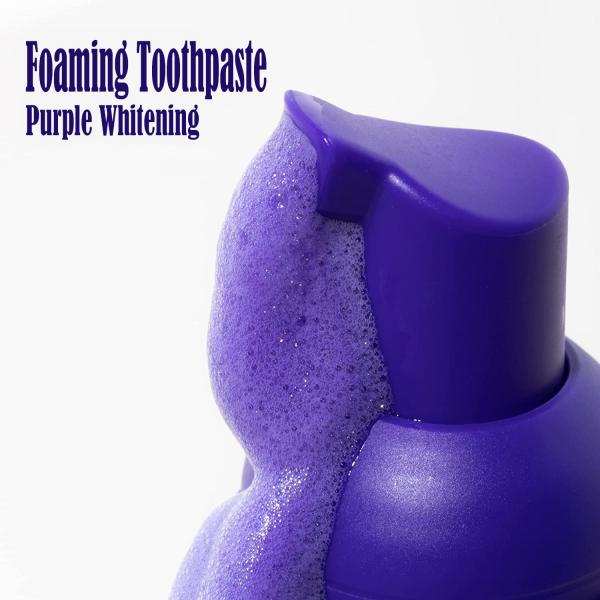 Teeth Whitening Purple V34 Foaming Toothpaste 50ml GMP