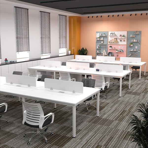 Customizable Color Modern Soild Wood Multi-person Staff Desk with Filing Cabinet Furniture