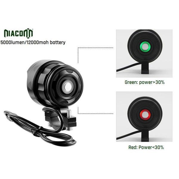 12000mah Rechargeable Cycle Led Light , 50W Bike Front Led Light