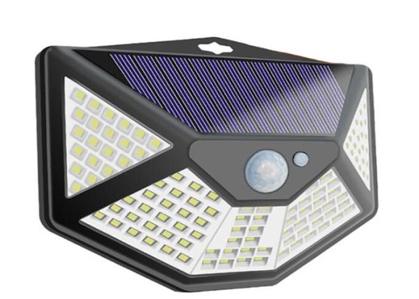 Luzes solares exteriores da segurança de 600LM 8H, luzes solares brilhantes super da parede do sensor de movimento