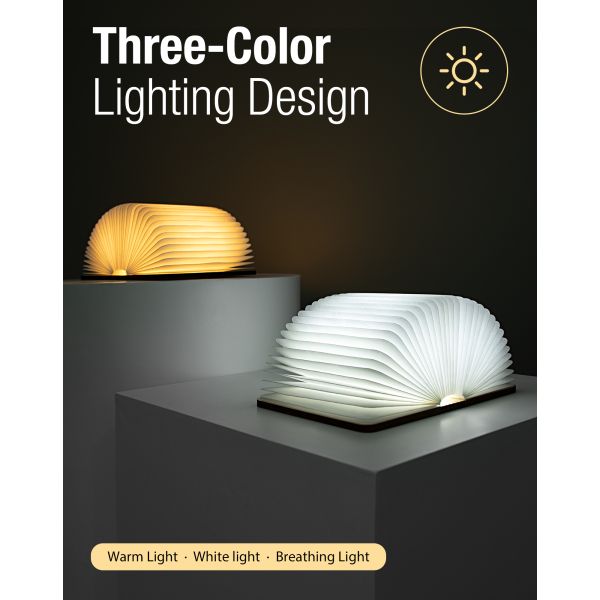 LED Origami Pendant Lamp Paper Craft Night Desk Book Light Wooden