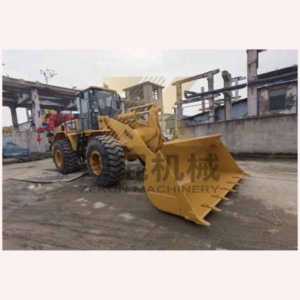 中古の Cat 966H 6トンのホイールローダー