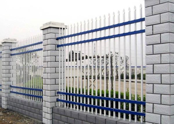Bounding Wall Security Metal Wire Fencing Galvanized Steel Pipe White Color