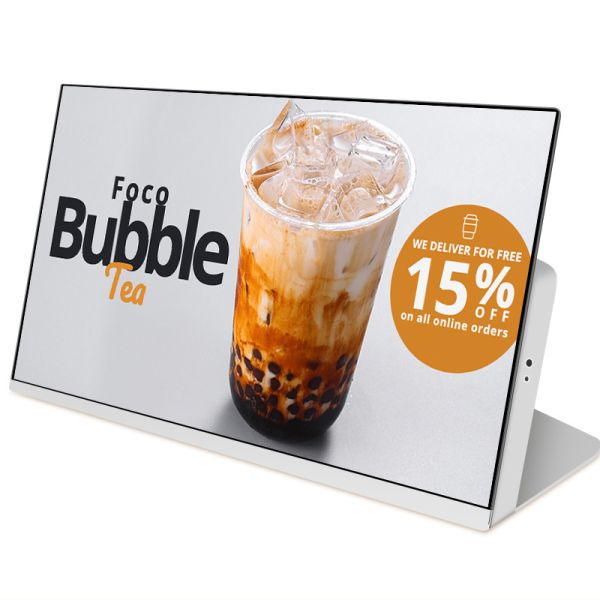 23.8 Digital Menu Board Wall Mounted Android WiFi Electronic Restaurant Signage LCD Cafe Fast Food Display OEM