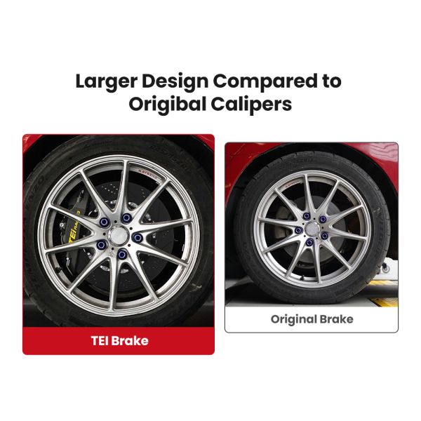 TEI P40NS BBK Kit 4 Piston Caliper Big Brake Kit  For Honda Civic Front Wheel