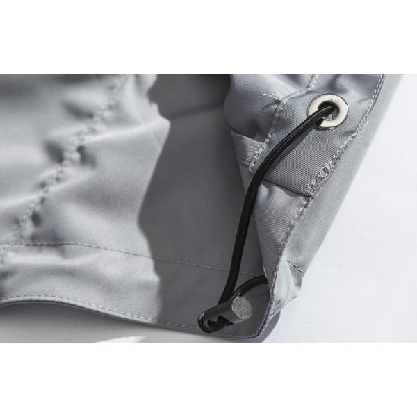 Chic Mens Hooded Zip Up Jackets , Anorak Pocket Nylon Hooded Windbreaker