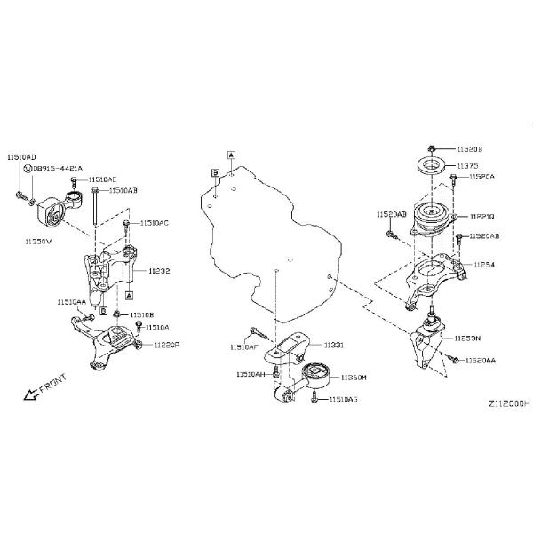 11360-JA000 11220-JA000 Автомобильный двигатель 11350-JA00A 11210-JA000 Для Nissan Altima