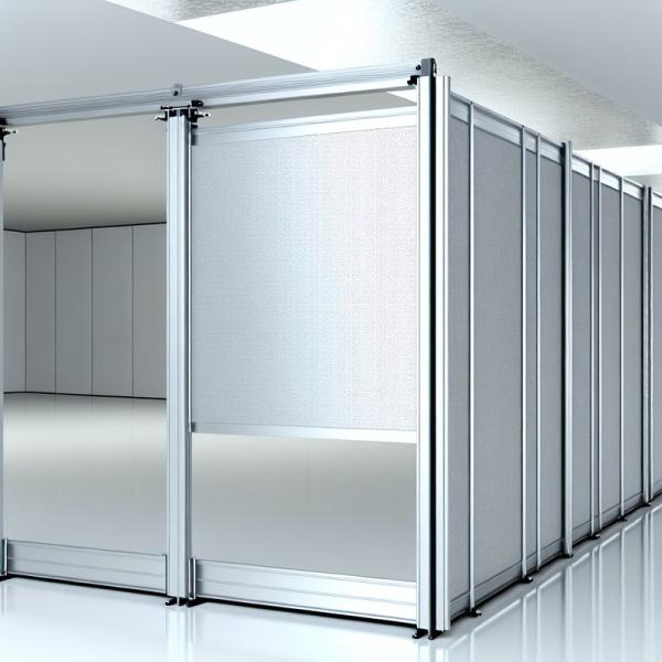 Aluminum Track Moveable Wall Partition for Soundproofing Up To 43-50dB in Commercial Spaces