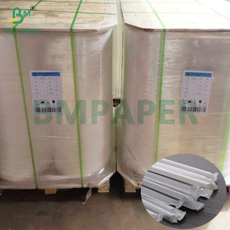 28g Food Grade Tea Drinking White Compostable Straw Wrapping Kraft Paper 28г Пищевой чай для питья Белый компостируемый соломенный упаковочный kraft-бумага