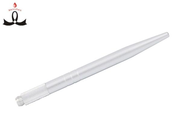 Light Weight Silver Manual Tattoo Pen OEM / ODM Microblading Permanent Makeup Hand Tool
