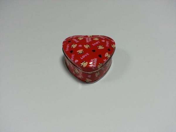 Heart Shaped Chocolate Tin Box Tinplate Containers For Food Packaging