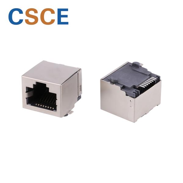 10 / 100Mbps RJ45 Surface Mount Jack , Surface Mount Ethernet Jack ROHS Approved