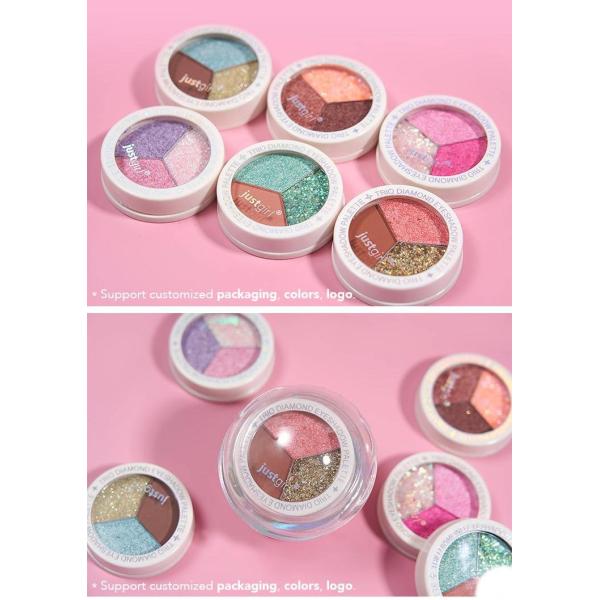 Custom 3 Colors Duochrome Eyeshadow Palette Perfect For All Skin Tones