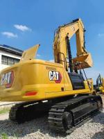 Excavadora de orugas hidráulica CAT345GC de 45 toneladas usada con PLC, maquinaria de construcción grande, elevación de pluma, componentes principales de Caterpillar