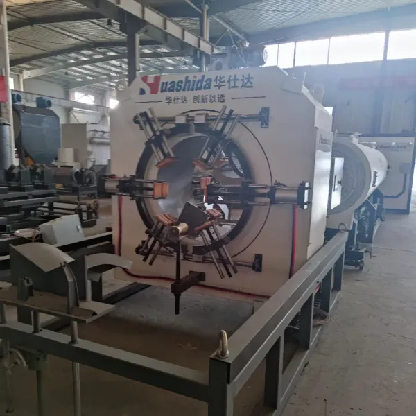 Large Diameter HDPE Jacket Pipe Extrusion Machine with Dust-Free Planetary Cutting and Automatic Operation