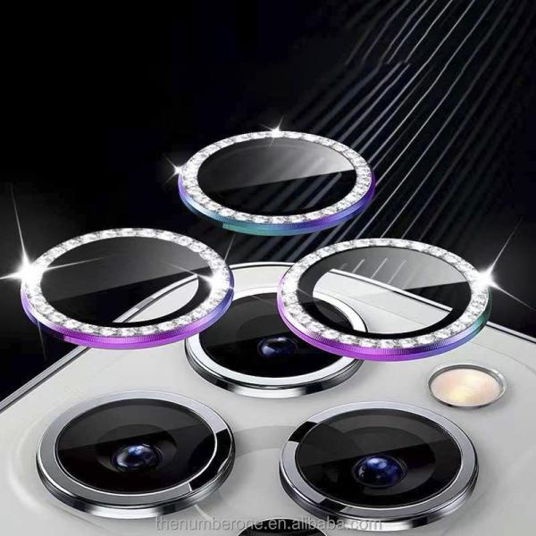 Aluminium Alloy Lens Diamond Screen Protector Metal Tempered Glass