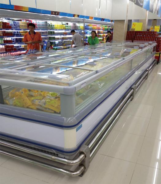 Self - Contained Supermarket Island Freezer -18°C Stainless Steel