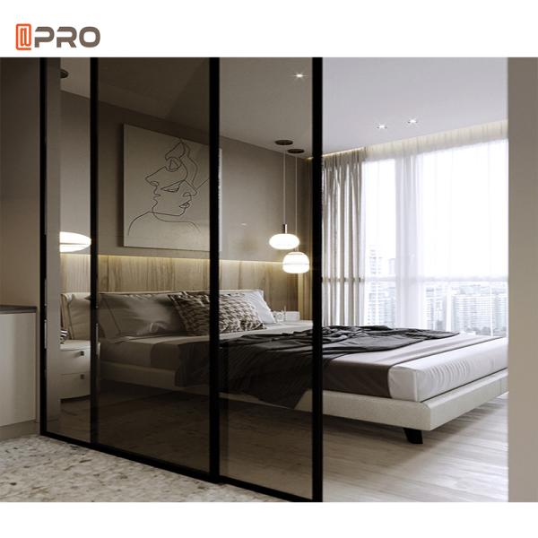 Powder Coated Interior Bedroom Aluminium Sliding Glass Door Plexiglass