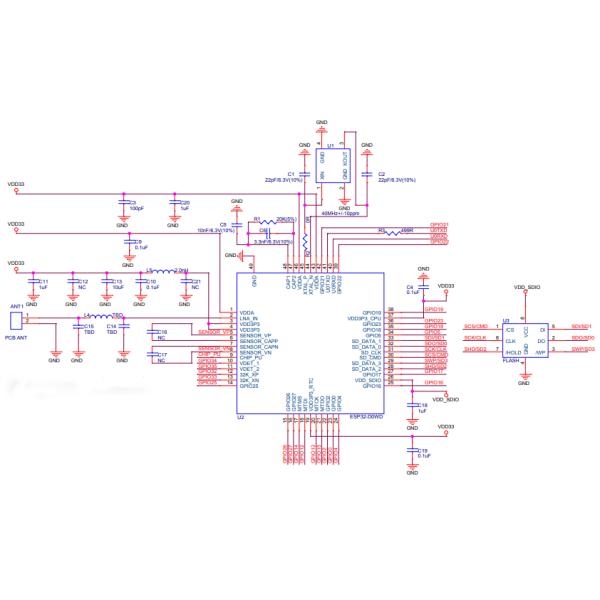 Multiprotocol беспроводные модули модуля связи ESP32-WROOM-32D WiFi BT MCU
