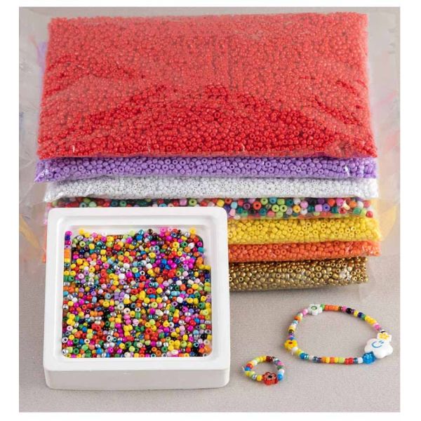 Beading Material Glass Seed Beads 2mm3mm4mm Opaque Color Series 450g Pack Seed Beads for Diy Jewelry