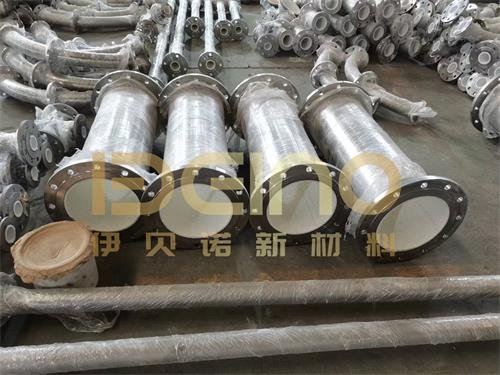 SUS304 Ceramic Lined Elbows Ceramic Lined Steel Pipe Corrosion Resistance ceramic sleeve-lined pipe