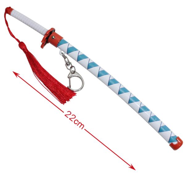 Metal Art Craft 22cm Demon Slayer Keychain Rengoku Kyoujurou Mini Katana Sword