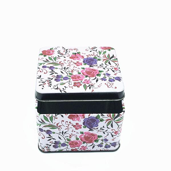 Superfície UV do revestimento da lata de lata do quadrado do metal das caixas da lata do almoço do produto comestível da forma