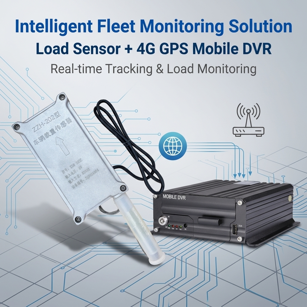 Construction Dump Truck Safety High-Precision Load Sensor and Mobile DVR Video Telematics System
