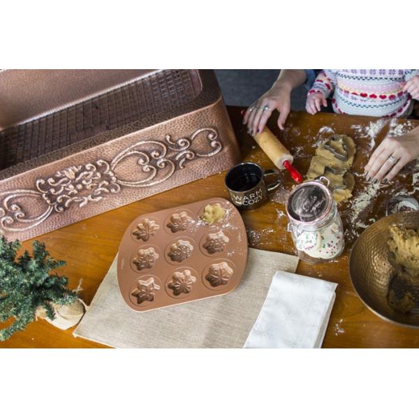 Farmhouse Copper Kitchen Bathroom Sinks One Bowl Embossed Scroll Design