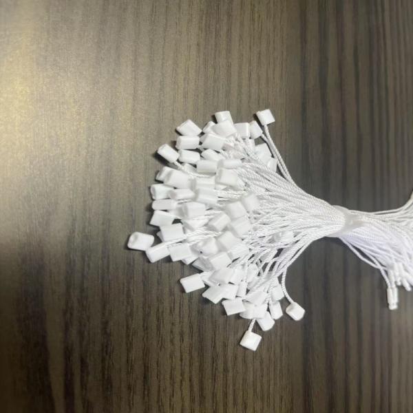 Garment White Polyester Security Loop Plastic Tag Fastener Universal