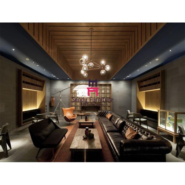 Гостиница кожаных/ткани обила стиль софы Chesterfield будочки ресторана американский