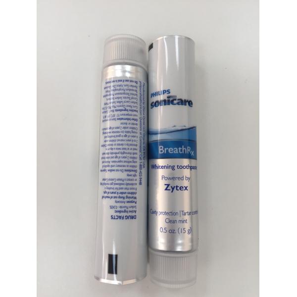 Зубная паста трубки ламината алюминия размера перемещения упаковывая с завинчивой пробкой габаритного диаметра