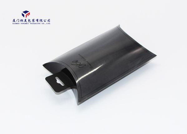 Cosmetics / Gifts Plastic Pillow Boxes Clear Front Window Custom Printing