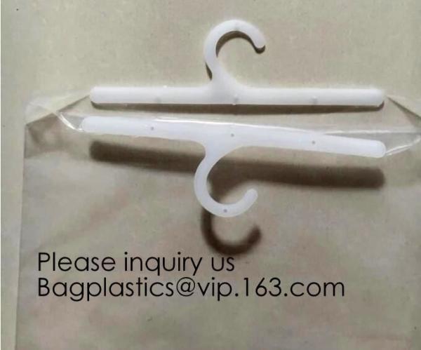 biodegradable Cloth Underwear Hanger Packaging Bag With Snap Button, Eco-Friendly Hook Garment Bag