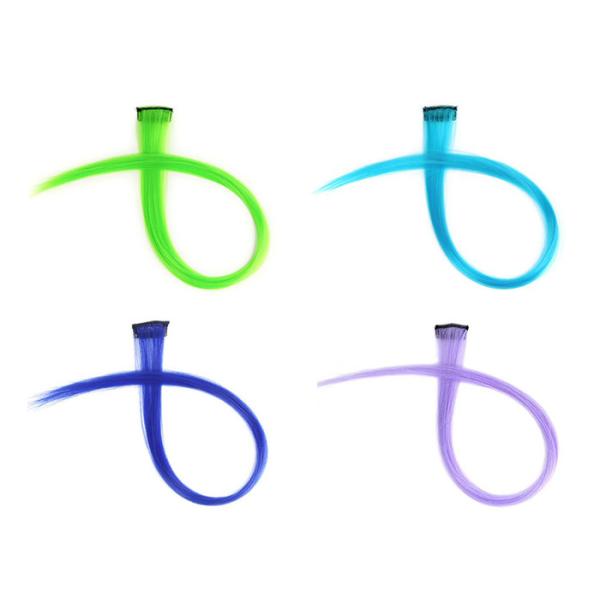 18 Inch Fiber Optic Hair For Girls Flashing Wig Braid Festive Party Decoration