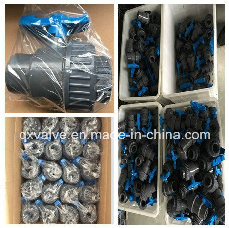 Плавательный бассейн Фиксированный шаровой клапан с PVC True Double Union и EPDM O-Ring TPE сиденье
