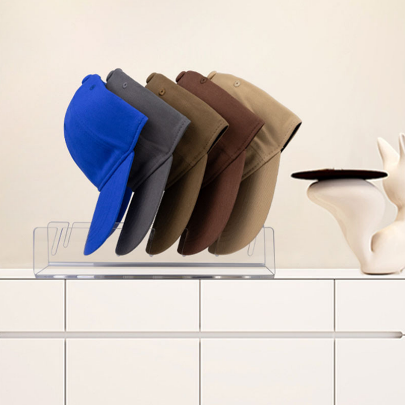 U Shape Acrylic Hat Display Rack With 3MM Thickness Customizable Size For Home And Retail Shop