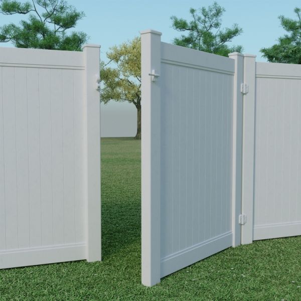 Easy DIY 6 X 8 White Privacy Vinyl Fence Panel Outdoor UV Resistant
