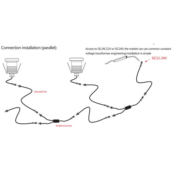 Утопленная СИД лампа стены - лунный свет ДК на открытом воздухе ИП67 1 ватта 12В-24В делает освещение водостойким ландшафта