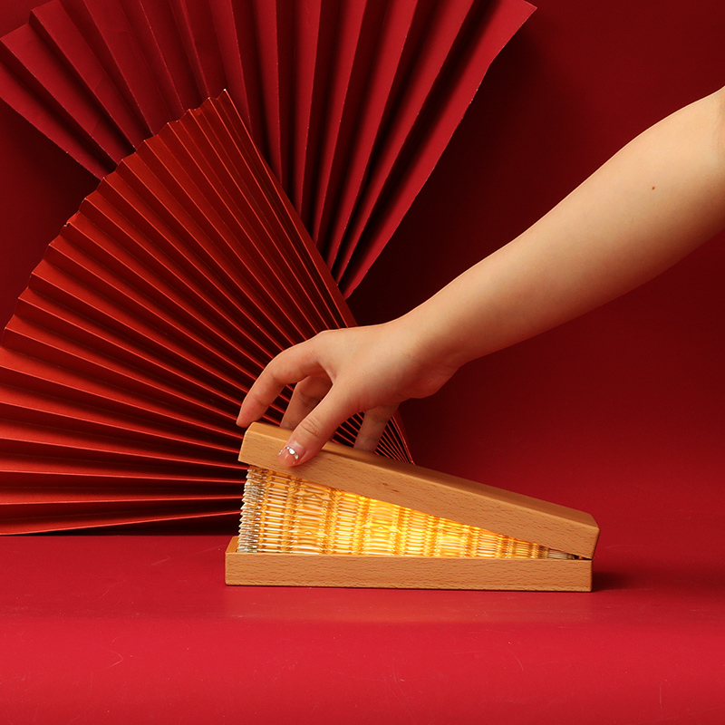 Portable PE Paper Bedside Lamp LED Light Waterproof Handcrafted Fan