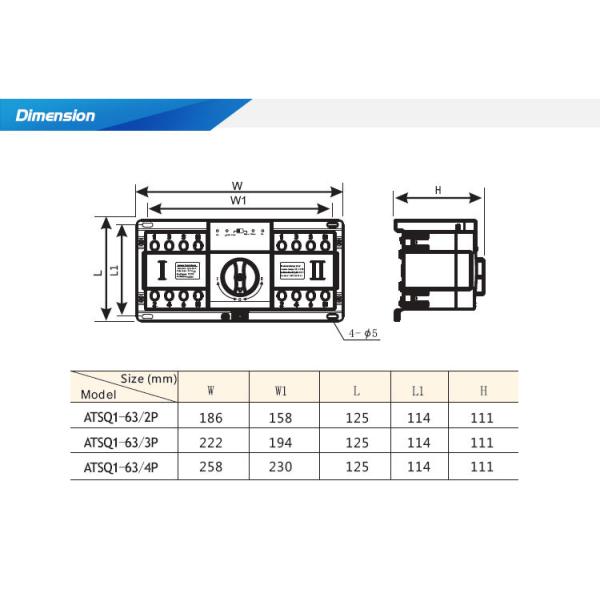 Automatic Transfer Switch Generator ATS Supplier 63A Dual Power Automatic Transfer Switch Automatic Changeover Switch 400V 3P