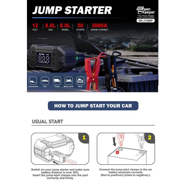 20000mah литий батарейный пакет Автомобильный ускоритель Power Bank прыжок стартер для автомобильных шин воздушный насос