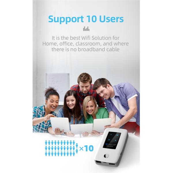 маршрутизатор кармана 5000mAh 4G беспроводной с болезненным портом Lan RJ45