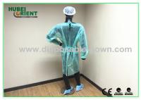 Roupas de isolamento descartáveis verdes/amarelas/roupas de laboratório descartáveis com pulso elástico
