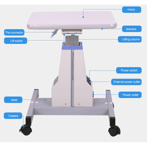 AC Motor Motorized Optometry Instrument Table 40*48CM